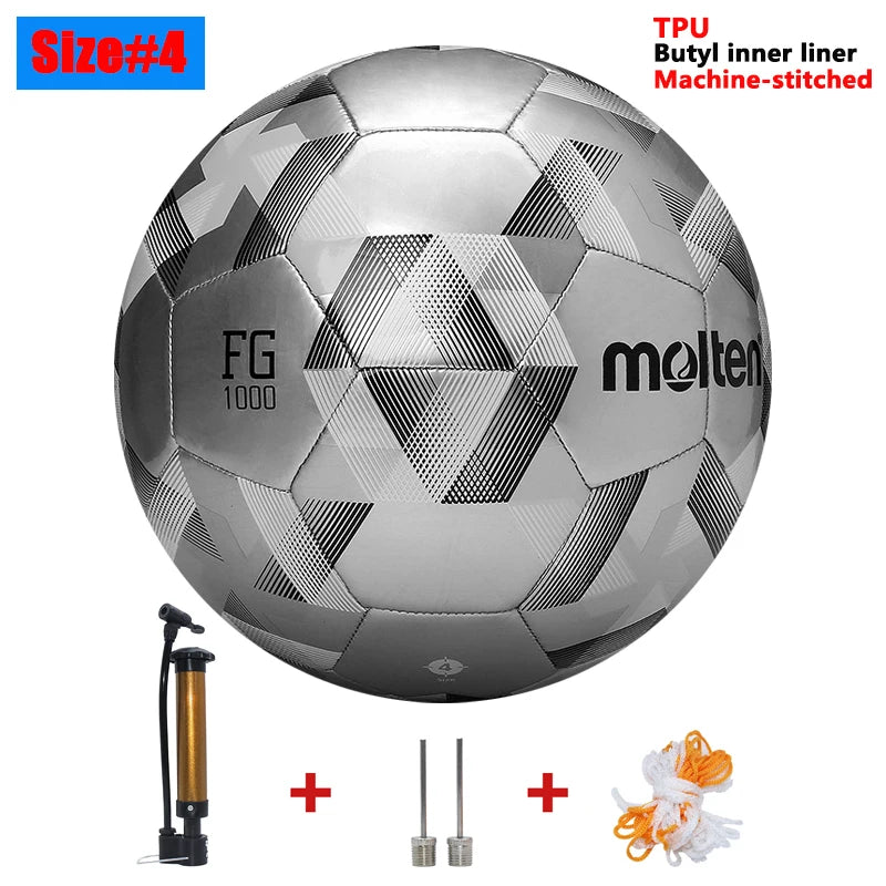 2026 Molten Soccer Ball Size 5 High Quality PVC/TPU with Pump for Outdoor Football Training and Match Game - Quality Shopping Centre