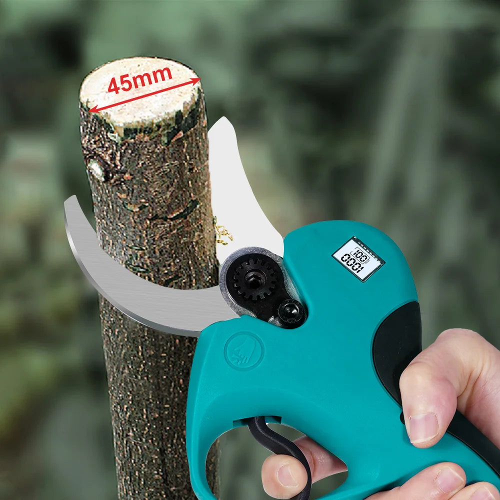 Sécateur électrique télescopique sans balais ONEVAN 45 mm 2 en 1, outil de jardinage pour élagage en hauteur, compatible avec batterie 21V 18V