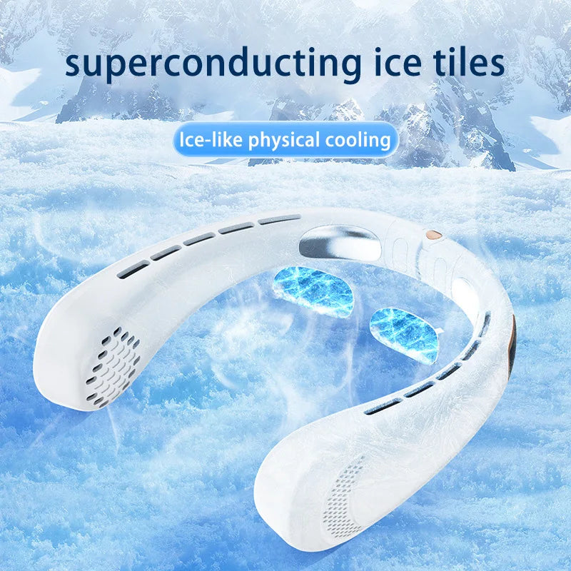 Lenovo 720° meervoudig verstelbare nekventilator zonder bladen, draagbare USB-oplaadbare ventilator met ijskeramische koelchip, miniventilator 2026