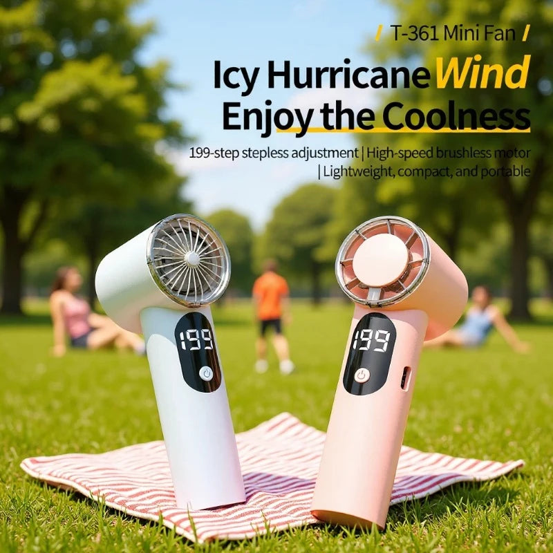 Mini ventilateur de refroidissement portable 2026, rechargeable par USB, de poche, compact et haute vitesse, pour l'extérieur, le bureau et les voyages, nouveau