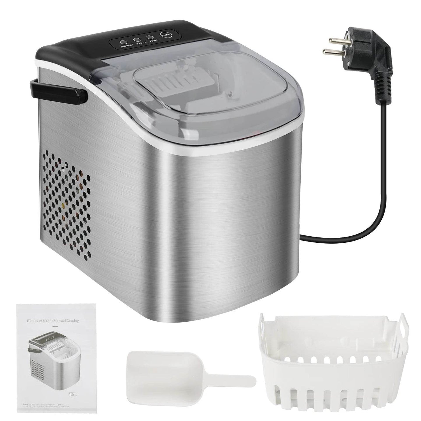 Electric Ice Maker Machine Portable Mini Ice Cube Maker Automatic Bullet Ice per Cycle Making Machine for Home Bar - Quality Shopping Centre