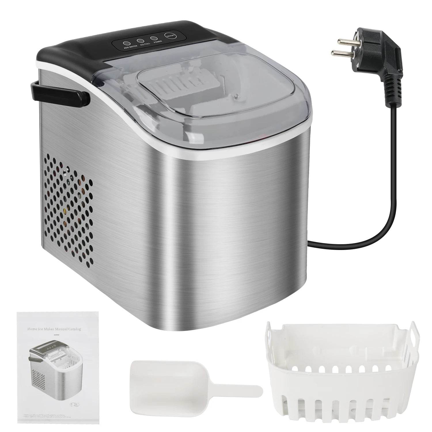 Electric Ice Maker Machine Portable Mini Ice Cube Maker Automatic Bullet Ice per Cycle Making Machine for Home Bar - Quality Shopping Centre