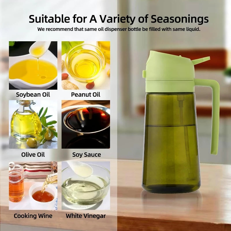 500ml Oil Dispenser Oil Spray Bottle Spray Olive Oil Sprayer   Kitchen Items and Accessories BBQ Cooking Family Supplies