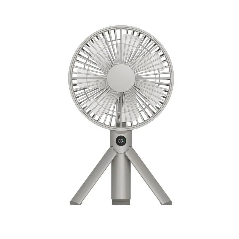 Lenovo Foldable Tripod Handheld Fan 3000mAh 4-Speed Rechargeable Fan LED Digital Display Portable Fan for Outdoor Travel Camping