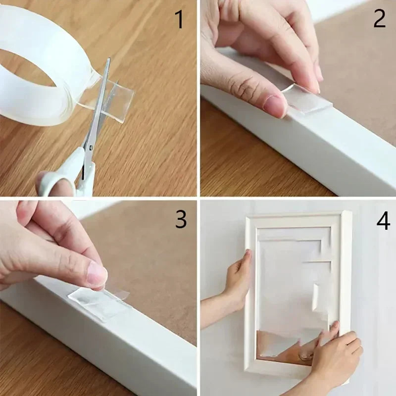 Waterproof Wall Stickers,Bathroom Home Decoration Tape Nano Double-sided Transparent Tape,Waterproof Installation Tape