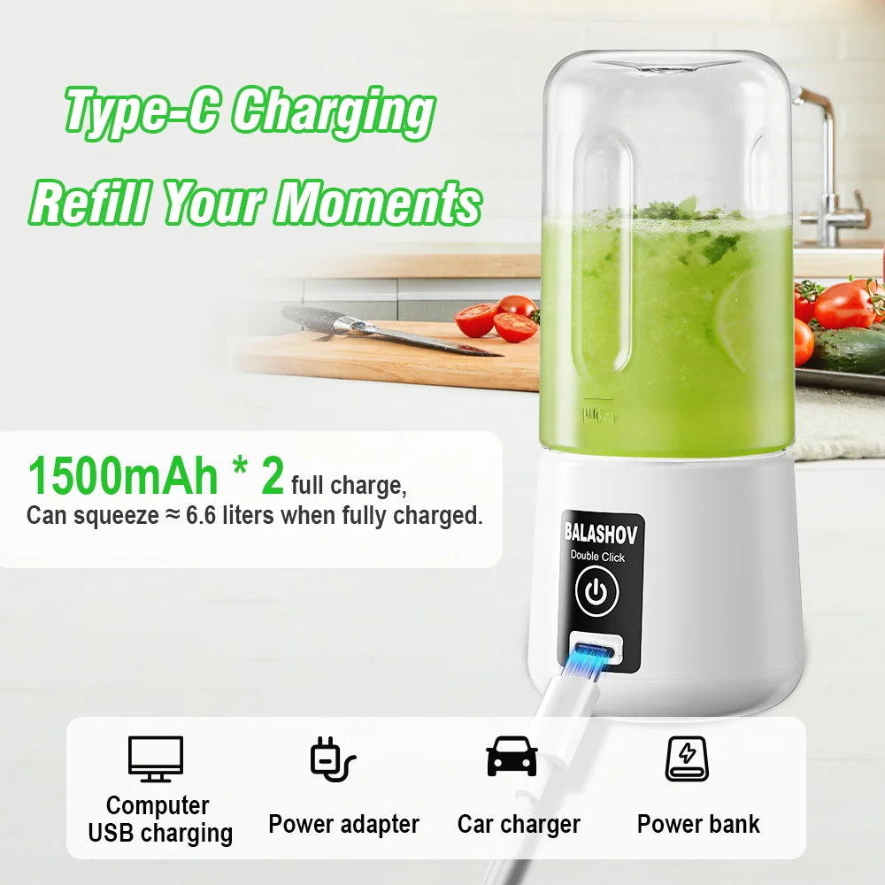 Portable Juice Maker Blender for Shakes Smoothie Juicer Steel Blades Vegetables Fruit Blender Juice Cup for Juicing