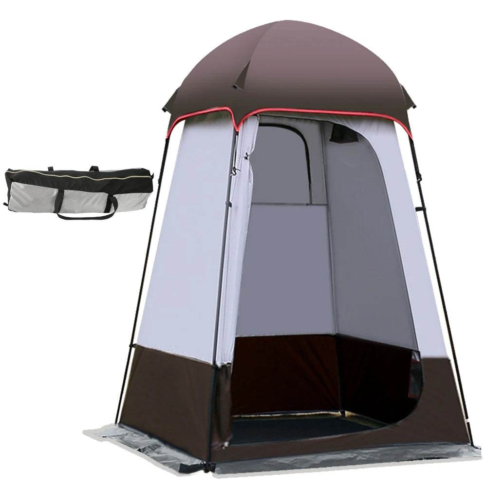 Waterproof Outdoor Shower Tent Extra Large Portable Camping Changing Shelter with Sunshade, for Beach Fishing Hiking (240x160cm) - Quality Shopping Centre