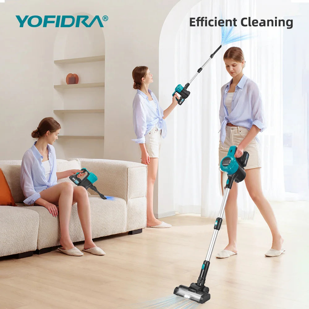 Aspirateur électrique sans balais YOFIDRA 1500ML, dépoussiéreur rechargeable, outil de nettoyage domestique pour batterie Makita