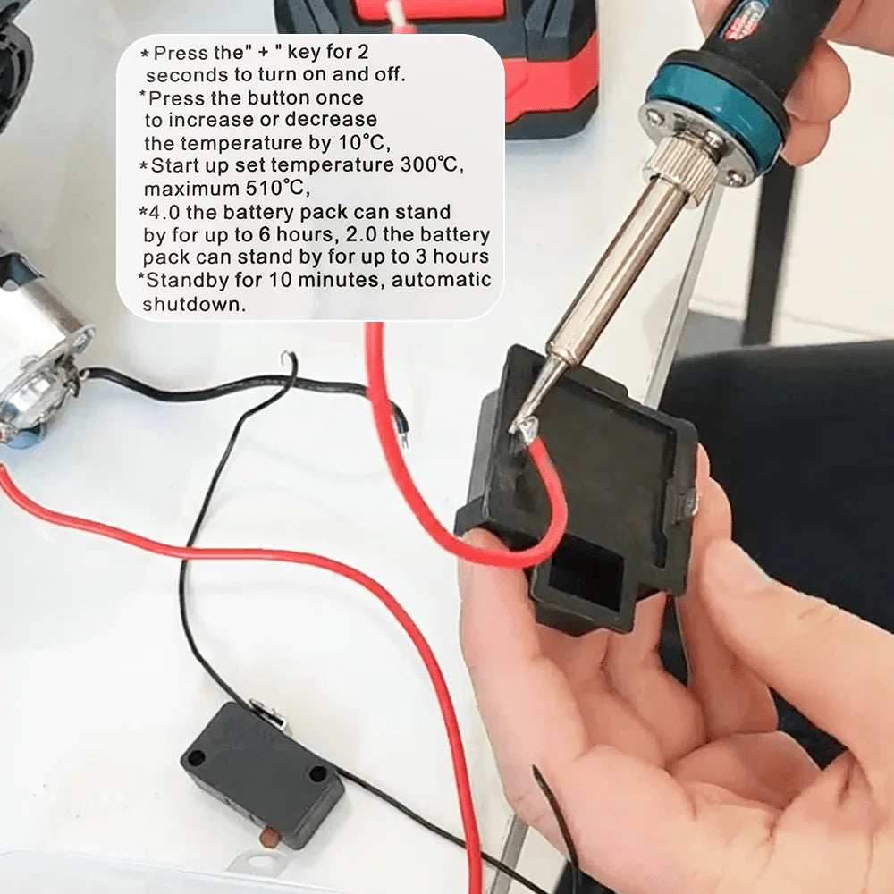 Cordless Electric Soldering Iron Max 510℃ Temperature Fast Heating Handheld Outdoor Welding Power Tool For Makita 18V Battery