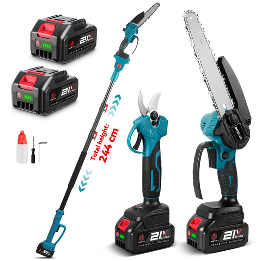 ONEVAN Brushless Electric High Branch Saw 8'' Electric Chainsaw Battery Pruning Shear Gardening Tools For Makita 18V Battery Pin