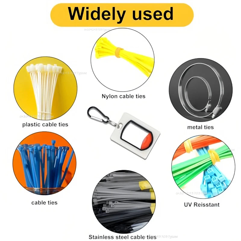 Square Cable Tie Organizer Portable Fluorescent Storage Cable Tie Holder Cable Tie Storage Tool Fluorescent Organize StorageTool