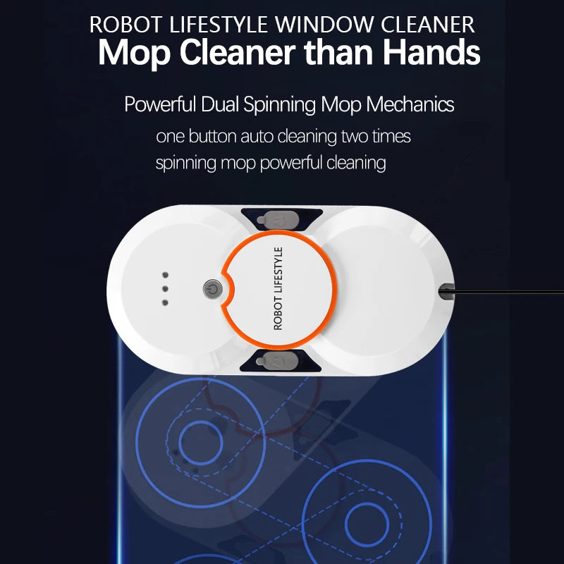 Robot Lifestyle Automatic Window Cleaner Robot with Two Sprayer Cleaning Glasses Smart Home Appliance