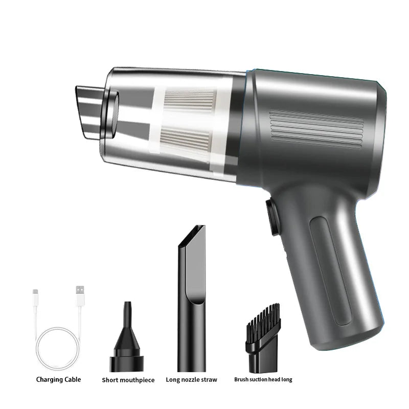 Aspirateur de voiture sans fil portable, appareil de nettoyage multifonction 4 en 1 avec aspiration haute puissance et fonction soufflerie intégrée 2026