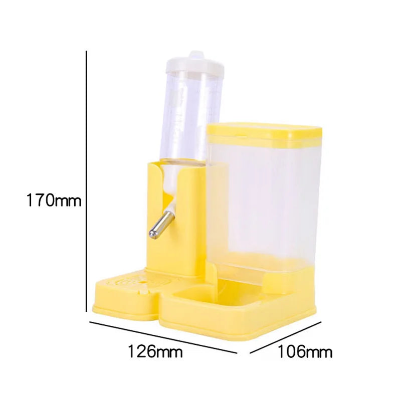 2 in 1 Hamster Feeder Pet Water Dispenser for Hamster Guinea Pig Rat Small Animal Rolling Ball Water Bottle Pet Supplies