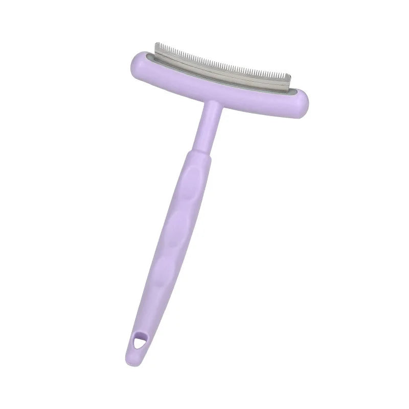 Curved Dog Knotting Comb Long Handle Cat Hair Remover Kitten Brush Anti-Knotting Cat Massager Brush Pet Grooming Supplies