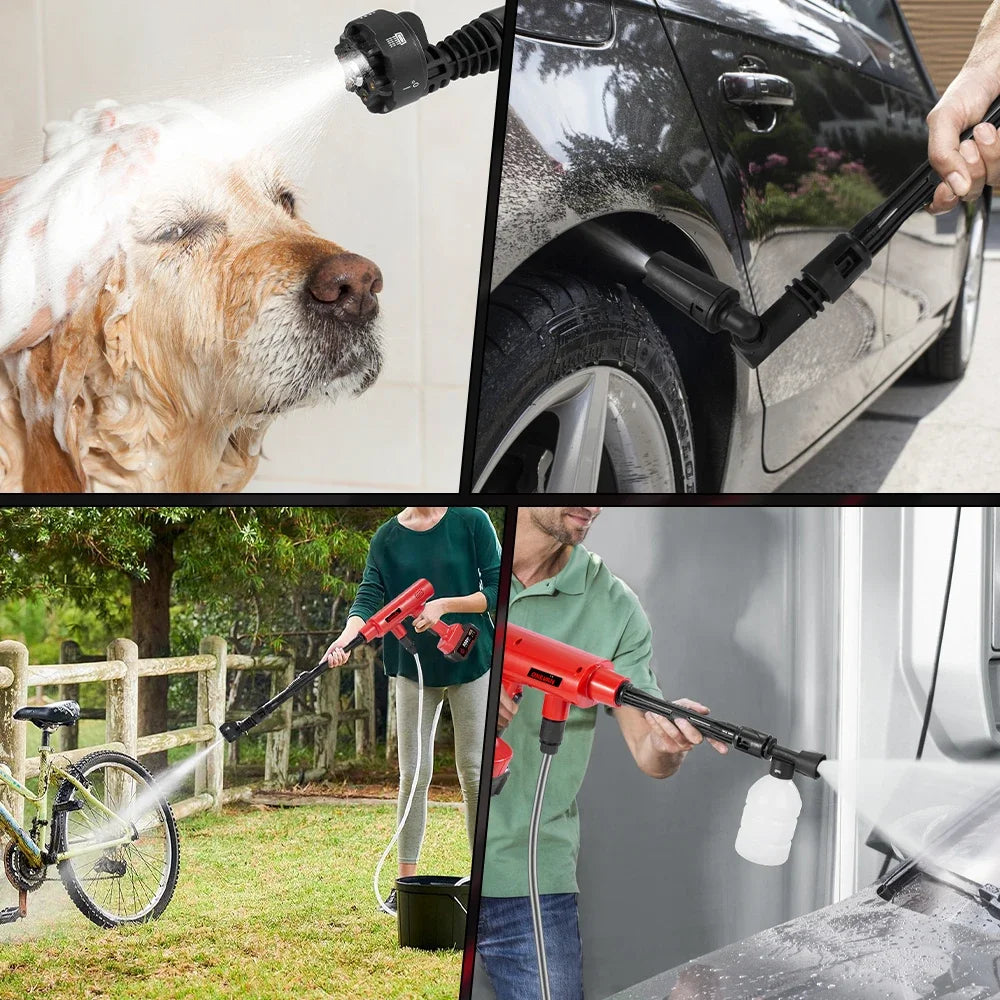 Elektrische hogedrukreiniger 3500W 200Bar borstelloze autoreiniger 6-in-1 draadloos spuitpistool auto- en tuingereedschap voor 21V 18V accu