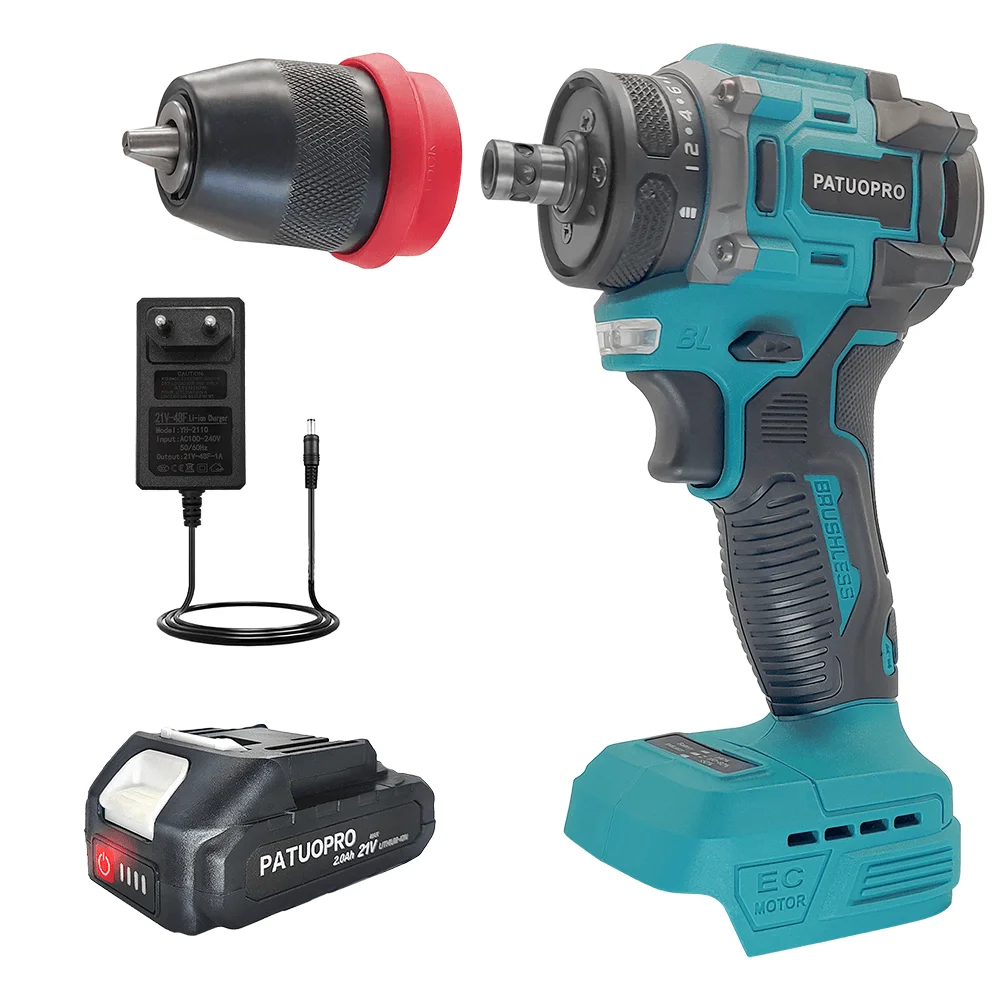 10mm New 2In1 Rechargeable Electric Screwdriver Cordless Drill Lithium Battery Multifunctional Power Tool For Makita 18V Battery