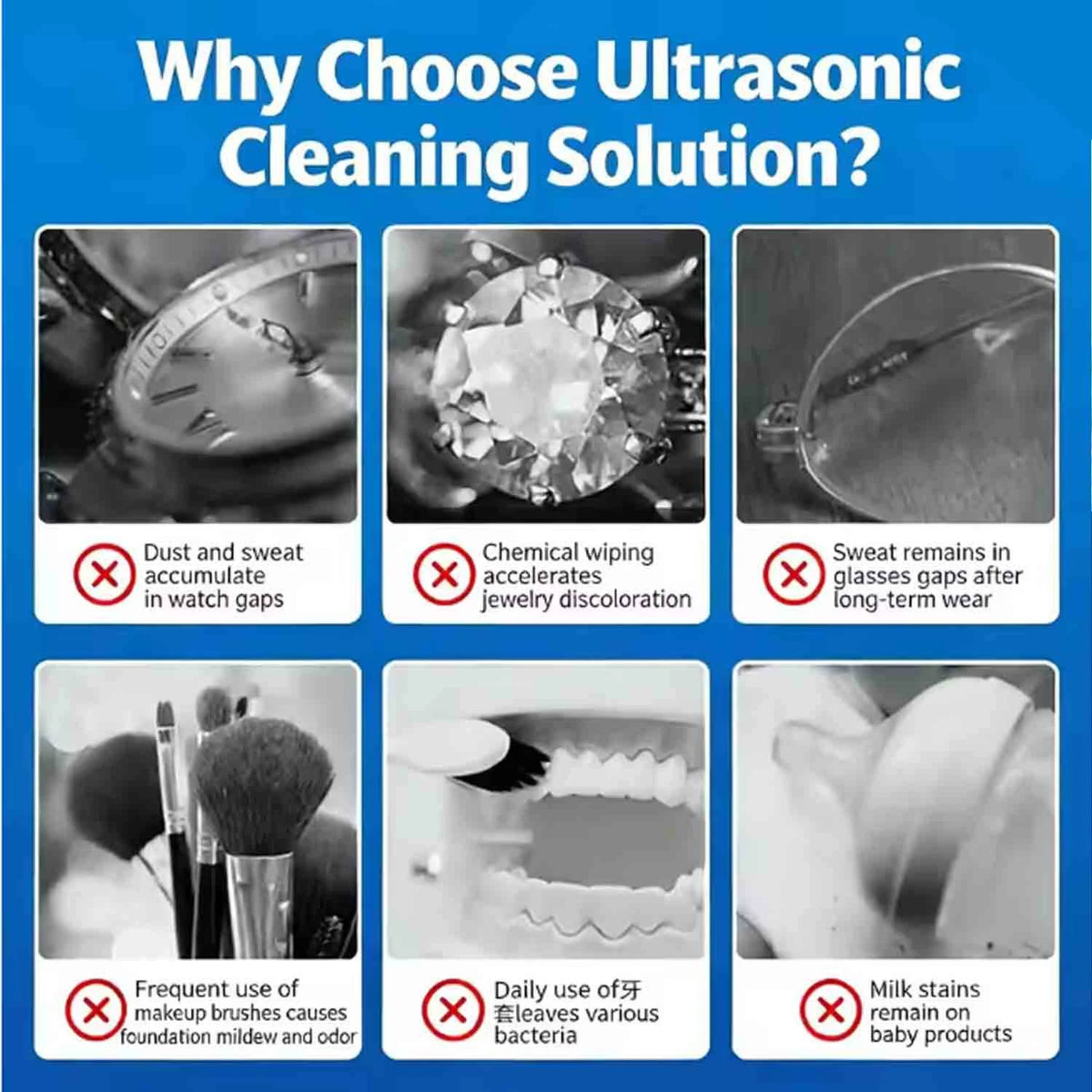 Jewelry Cleaner  Ultrasonic Cleaning Solution – Eco-Friendly Formula Restores Sparkle to Jewelry, Diamonds, Eyewear & More