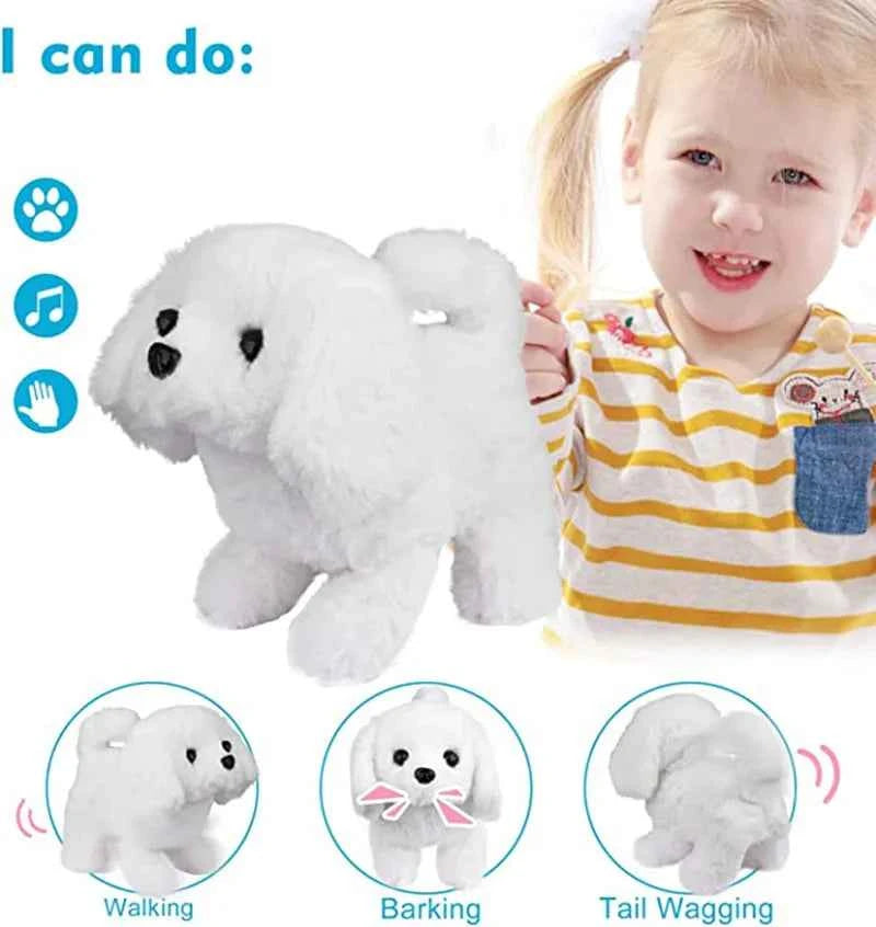 Electronic Puppy Plush Toy - Interactive Barking and Wagging Tail Plush Dog Toy for Kids, Perfect Gift for Boys and Girls