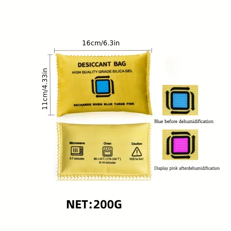 1pc 200g Reusable Silicone Car Dehumidifier Bag-Ideal for Vehicle Interior Moisture Absorption, Prevents Dampness & Condensation