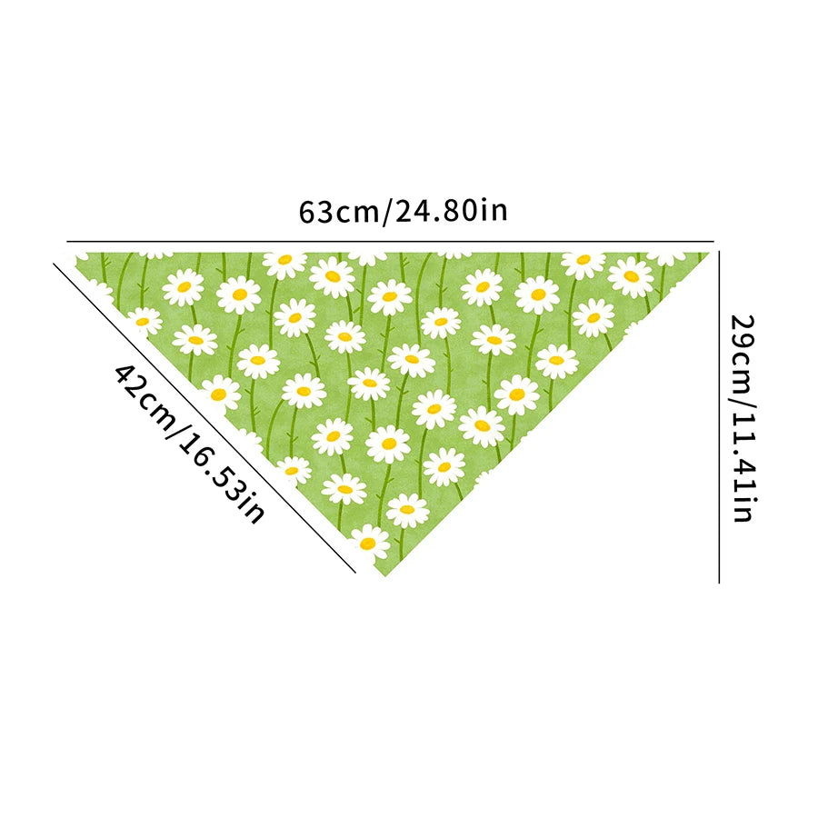 1/3 PCs Pet Dog Bandana Cute Flower Print Dog Cat Neck Wear Scarf Pet Dress Up Bandanas in Spring Dog Accessories