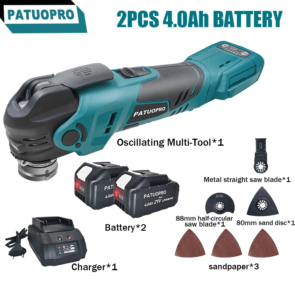 Borstelloze draadloze oscillerende multifunctionele machine, elektrische zaag, trimmer, schraper, houtbewerkingssnijder voor Makita 18V-accu