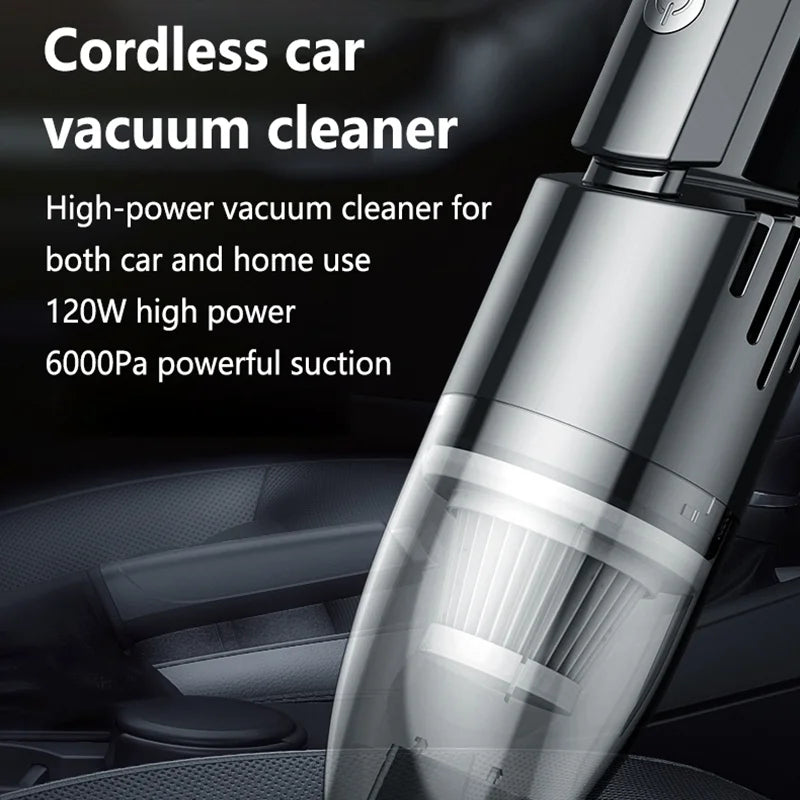 Aspirateur de voiture sans fil rechargeable à forte aspiration, mini aspirateur portable pour voiture et maison, outil de nettoyage puissant à double usage