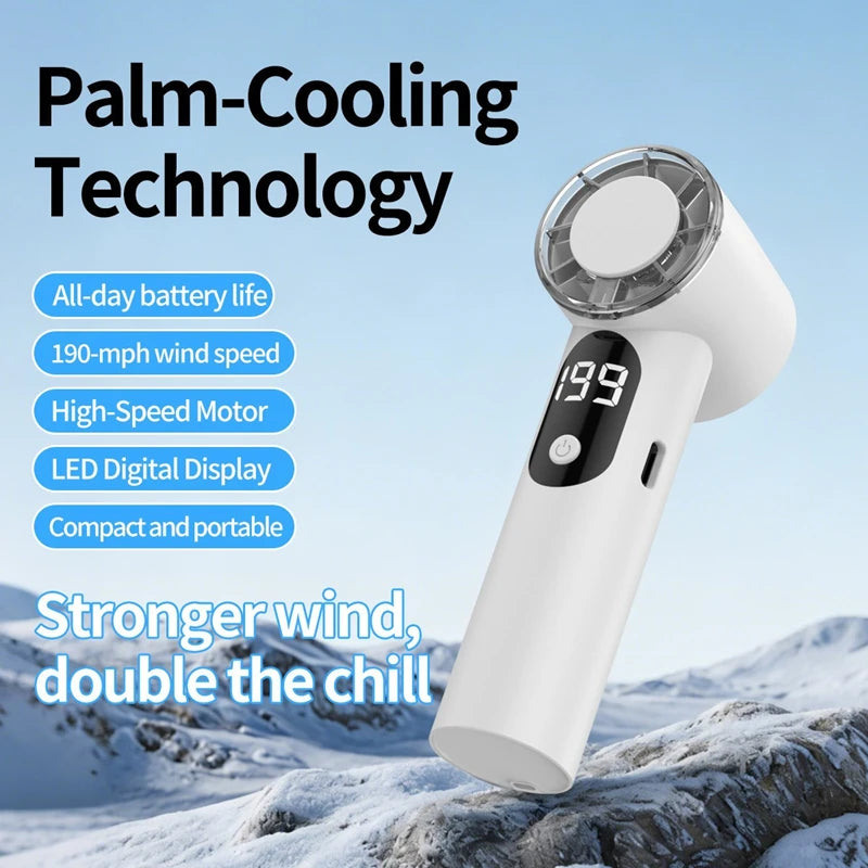 Mini ventilateur de refroidissement portable 2026, rechargeable par USB, de poche, compact et haute vitesse, pour l'extérieur, le bureau et les voyages, nouveau