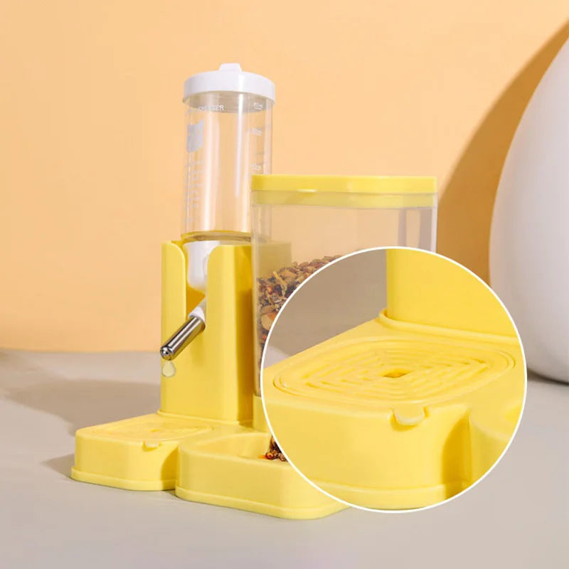 2 in 1 Hamster Feeder Pet Water Dispenser for Hamster Guinea Pig Rat Small Animal Rolling Ball Water Bottle Pet Supplies