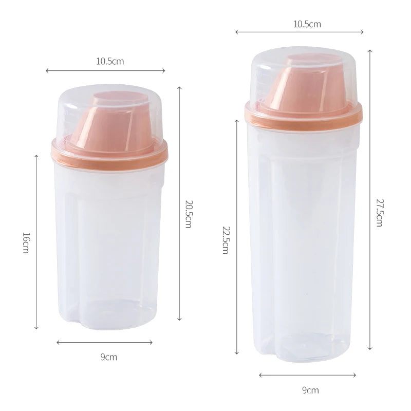 1000ml/1500ml Dog Food Storage Container Transparent Pet Food Sealed Jar with Scale Pet Food Storage Dispenser Dog Accessories