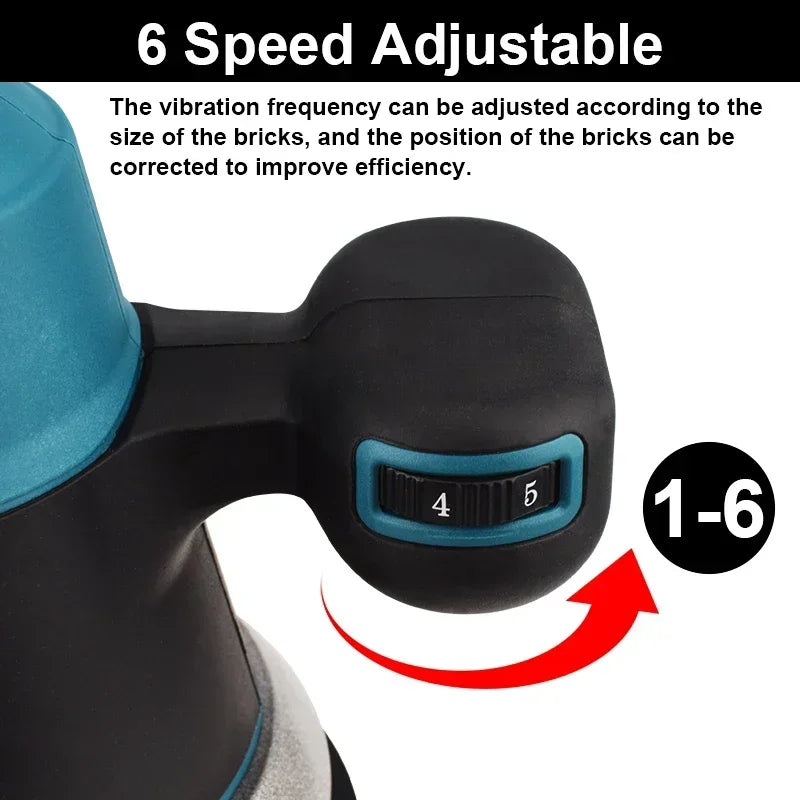 Vibrateur de carreleur sans fil Gisam, machine à carreler, 6 vitesses, ajustement automatique du nivellement des carreaux, outil d'absorption pour batterie Makita 18V