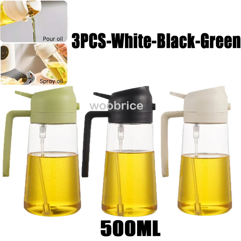 Oil Cruet Kitchen Olive Oil Spray Dual Purpose Kitchen Oil Spray Can Leakproof  Spray Bottle Kitchen Household
