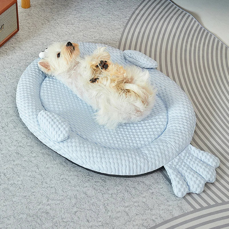 Summer Pet Dog Cooling Mat Breathable Cat Sleeping Bed Puppy Mat Animal-shaped Pet Bed for Cats Small Medium Dogs Pet Supplies