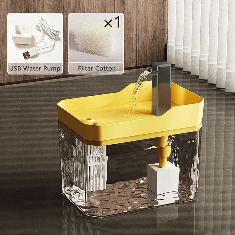 Automatic Cat Water Fountain 1500ml USB Mute Pet Drinking Dispenser for Cats and Kittens - Quality Shopping Centre