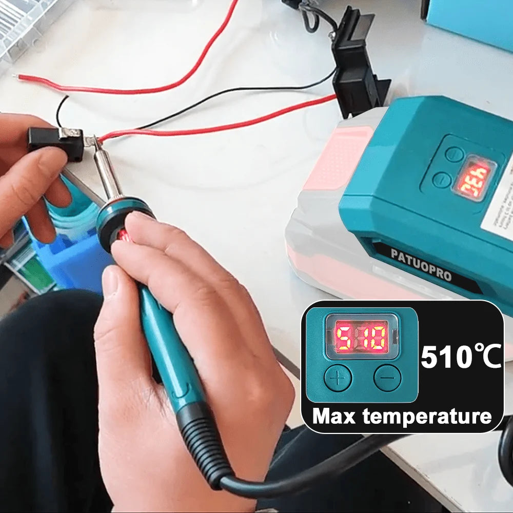 Cordless Electric Soldering Iron Max 510℃ Temperature Fast Heating Handheld Outdoor Welding Power Tool For Makita 18V Battery