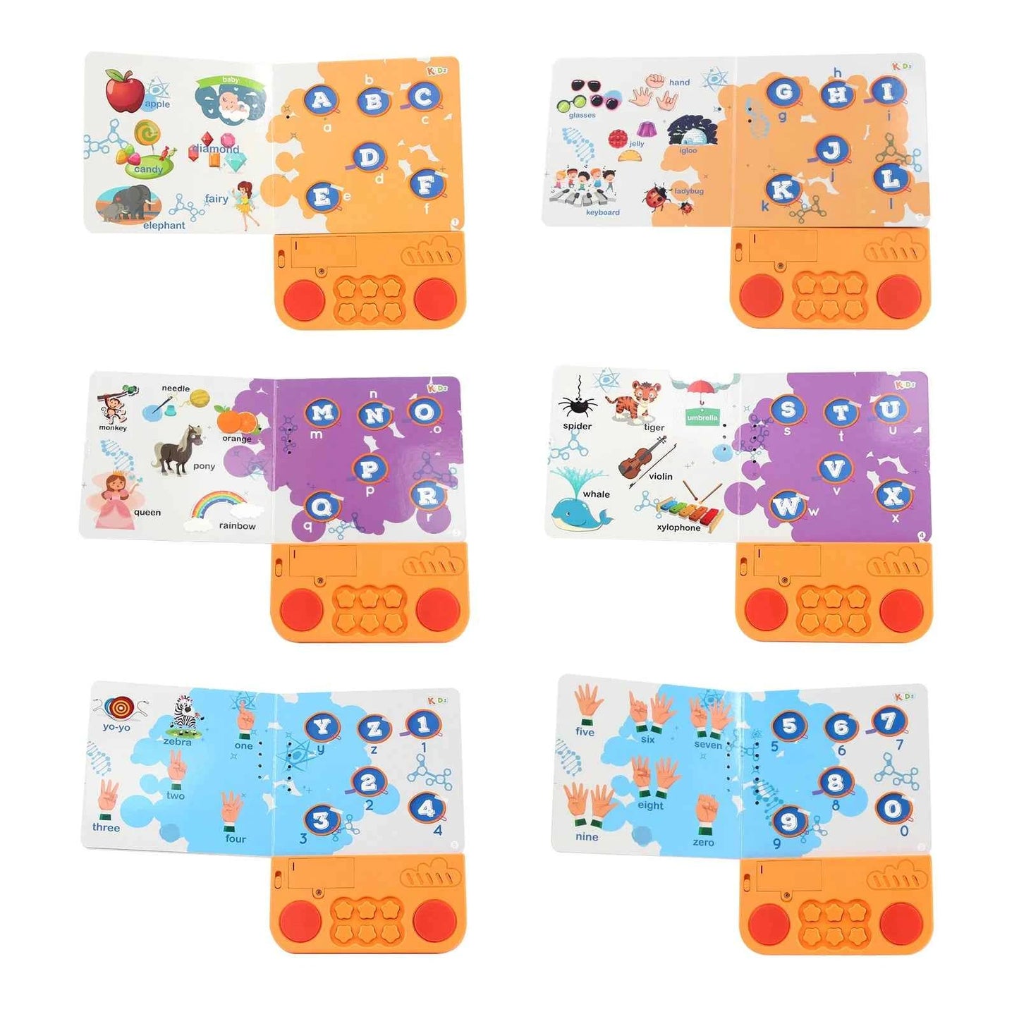 Kids Interactive Audio Books with Melody & Lights - Educational Pre-school Toys with Drum Sounds and Animal Themes