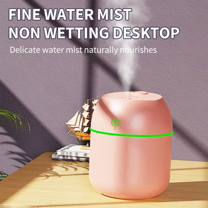 Lenovo 220ML Luchtbevochtiger Koude Nevel Aromadiffuser LED Nachtlampje automatische uitschakeling USB Humidifier voor Thuis Kantoor