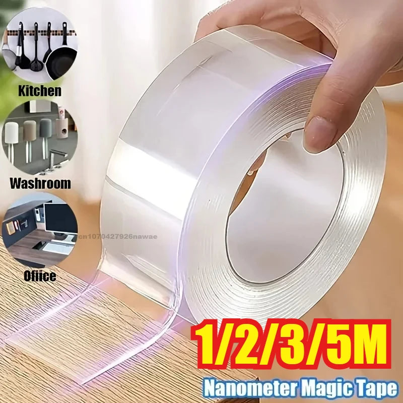 1/3/5m Nano Double Sided Tape Extra Strong Waterproof Sealing Tape Home Appliance Traceless for Bathroom Kitchen Sink Tap Gel
