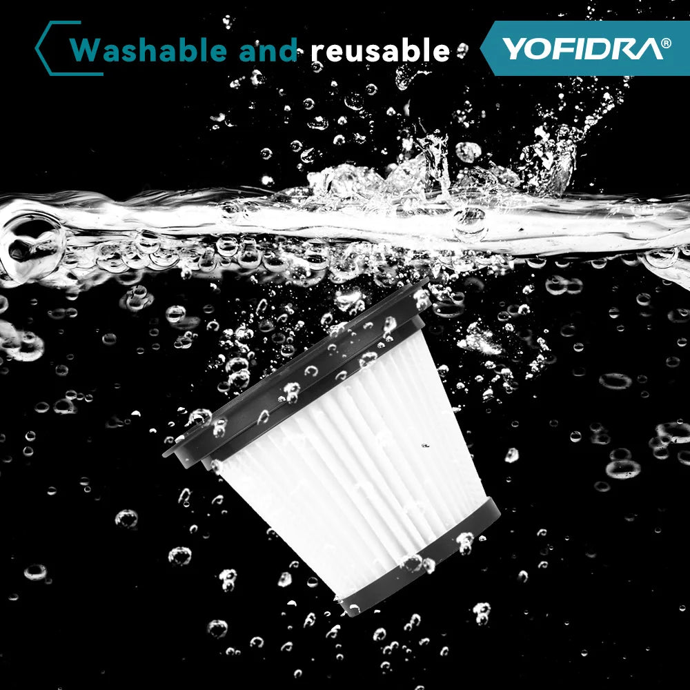 YOFIDRA 1500ML Brushles Electric Vacuum Cleaner 27-30KPA Rechargeable Dust Catcher Cleaning Power Tools For Makita Battery Pin