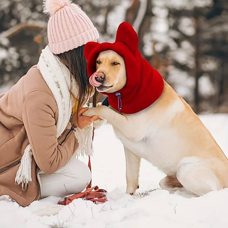 Winter Warm Pet Dog Hat Windproof French Bulldog Hat Dog Neck And Ear Protection Hats Outdoor Puppy Scarf Pet Supplies
