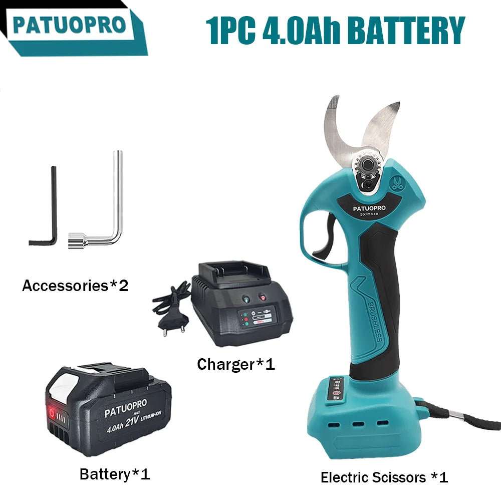 Borstelloze elektrische snoeischaar, draadloos en oplaadbaar, elektrische tuinschaar voor Makita 18V-accu