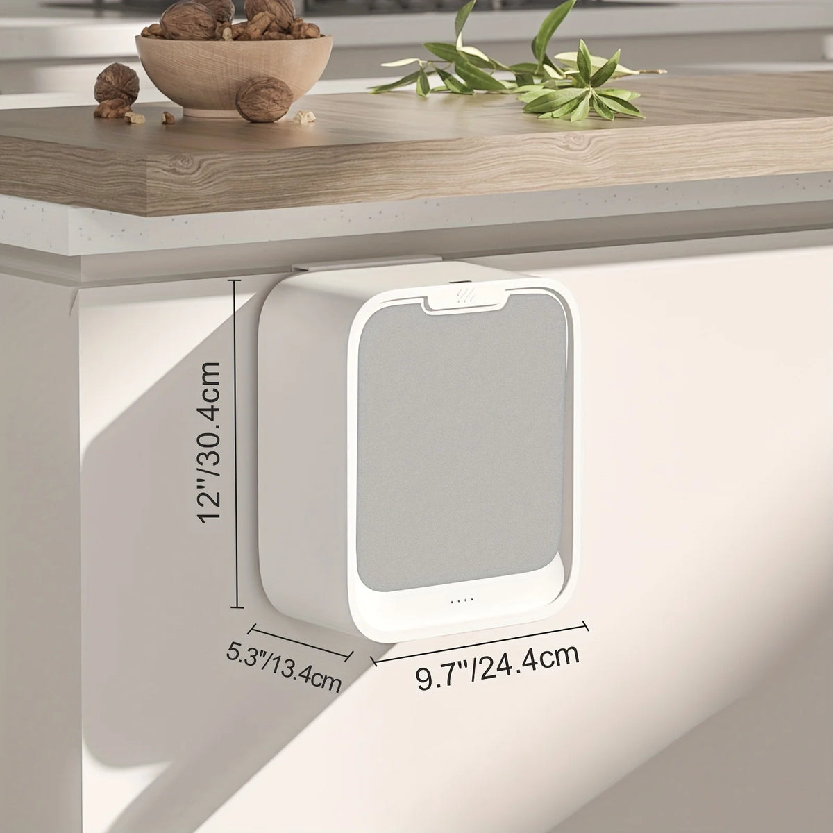 Hanging Trash Can,Motion Sensor Waste Bin Wall Mounted Smart Sensor Trash Bin with Lid for Kitchen Cabinet Door Under Sink