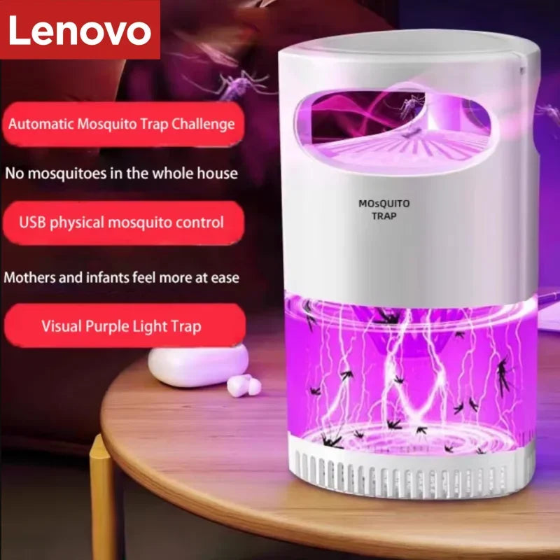Lenovo Elektrische USB Muggenlamp UV Insectendoder Insectenval voor Binnen Vliegen- en Muggenvanger Muggenlicht voor Thuis Slaapkamer Kantoor Nieuw