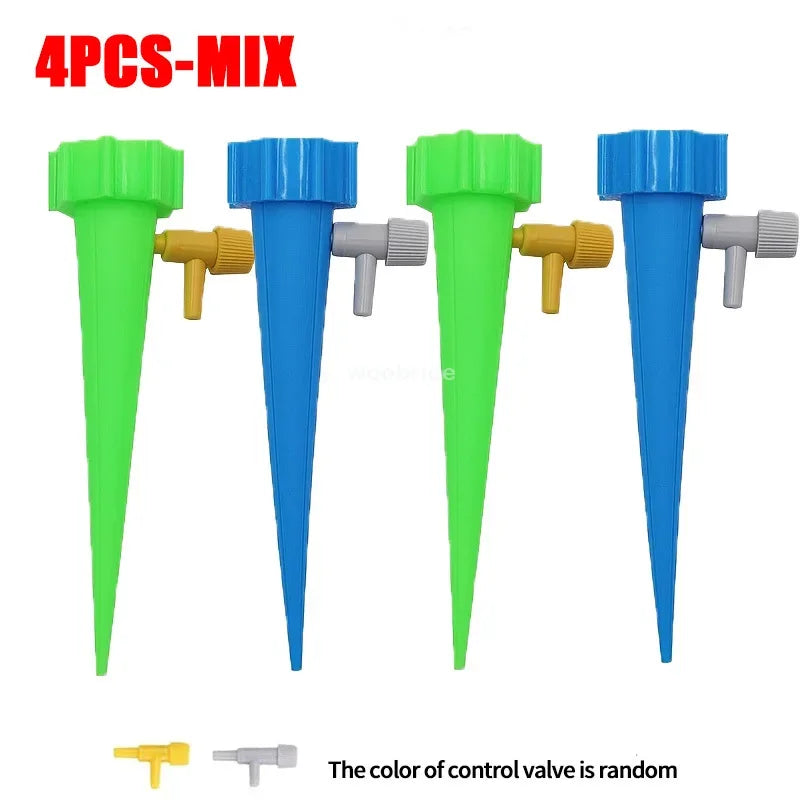 1-48pcs Drip Irrigation Self-watering Pot Automatic Drip Irrigation Kit Plant Watering Device Adjustable Control Water Dripper
