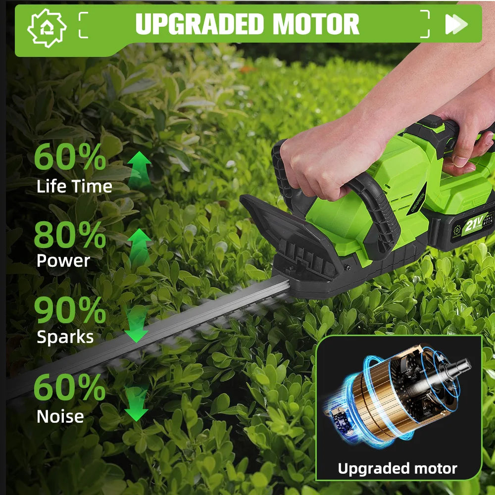 Onegreen 20000RPM Elektrische Heggenschaar Efficiënt 2000W Snoerloze Tuinheggenschaar Voor Makita 18V Accu