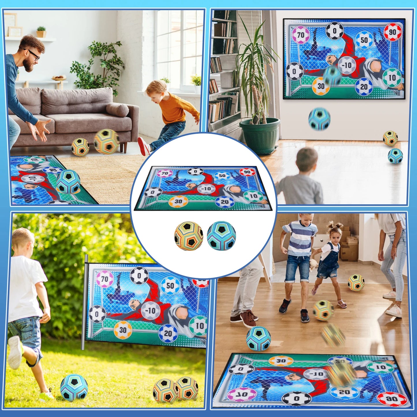 VATOS Football Game Set for Kids - Indoor Outdoor Soccer Training Toys for Ages 3-8 - Quality Shopping Centre