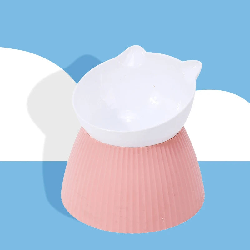PET Raised Cat Bowl Neck Protection Cat Food Bowl High-foot Cat Drinking Bowl Detachable Kitten Feeder Pet Supplies