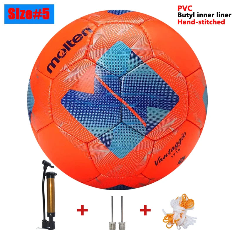 2026 Molten Soccer Ball Size 5 High Quality PVC/TPU with Pump for Outdoor Football Training and Match Game - Quality Shopping Centre