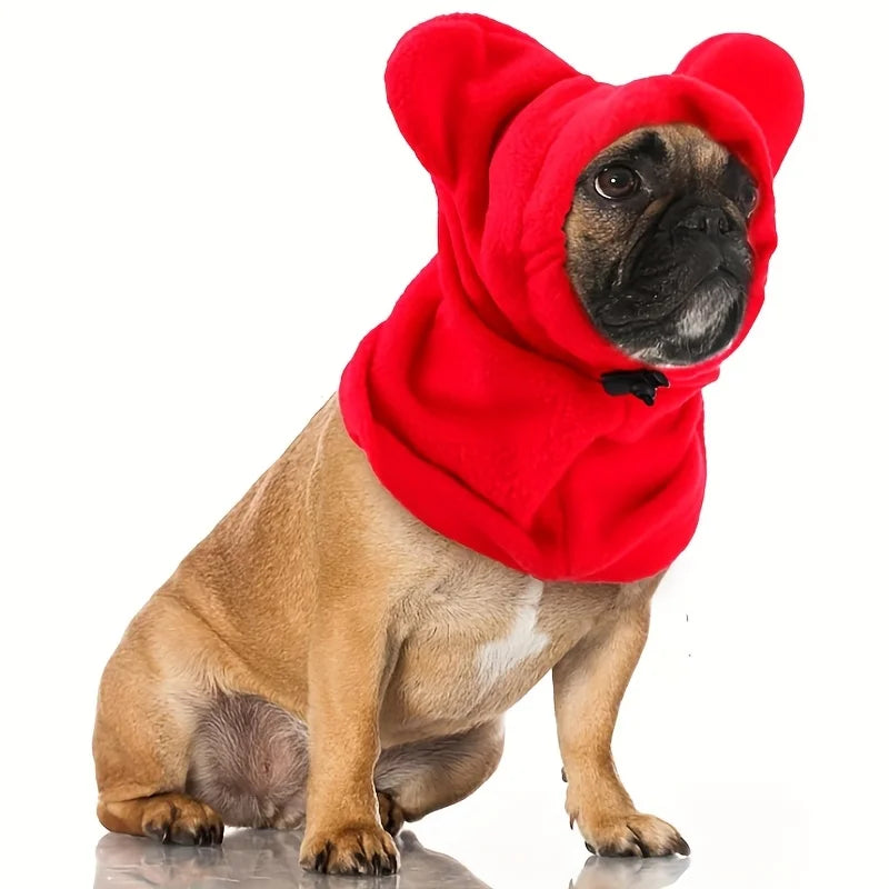 Winter Warm Pet Dog Hat Windproof French Bulldog Hat Dog Neck And Ear Protection Hats Outdoor Puppy Scarf Pet Supplies