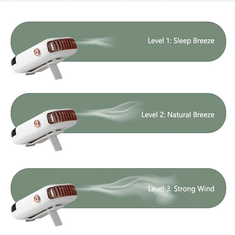 Lenovo New Neck Hanging Fan With LED HD Digital Display And Multiple Adjustable Wind Speed Cooling And Heat Dissipation Fan